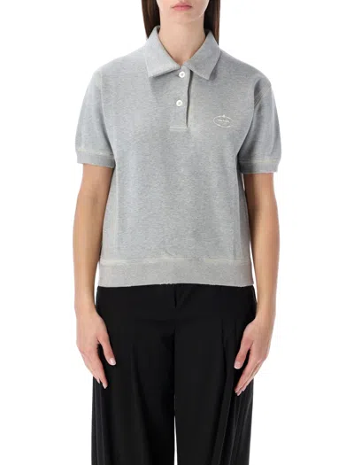 Prada The Casual Sophisticate Polo Shirt - Size S In Gray