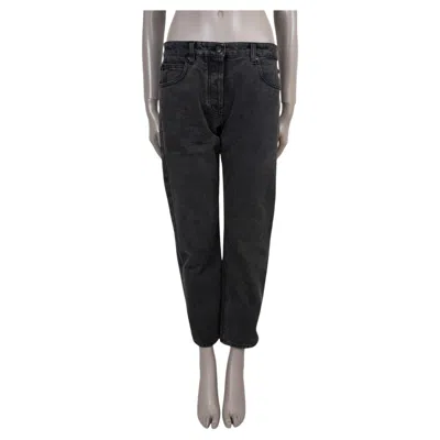 Pre-owned Prada The Row Faded Black Cotton Riaco Slim Cropped Jeans Pants 26 Xs