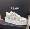 Prada Thick-soled Low-top Sneakers In White