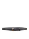 Prada Leather Buckle Belt In Black