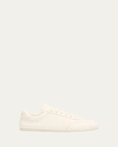 Prada Thin Leather Low-top Sneakers In White