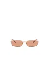 Prada Pr A60s Gold Sunglasses In Nude