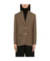Prada Thousand Bird Suit Jacket In Brown