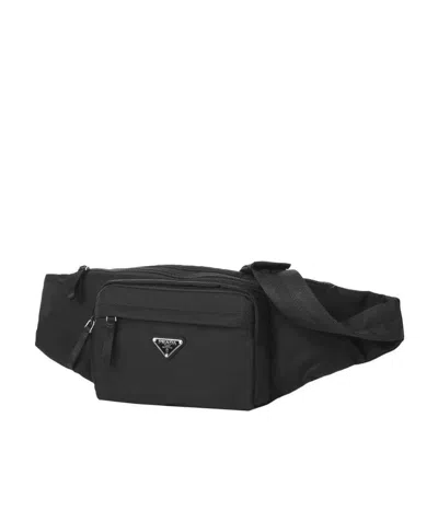 Prada Three-dimensional Pocket Waist Pack In Black