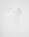 Prada Men's Jersey Conceptual Logo T-shirt In Weiss