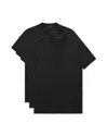 Prada Three Pack Cotton Jersey T-shirts In Black