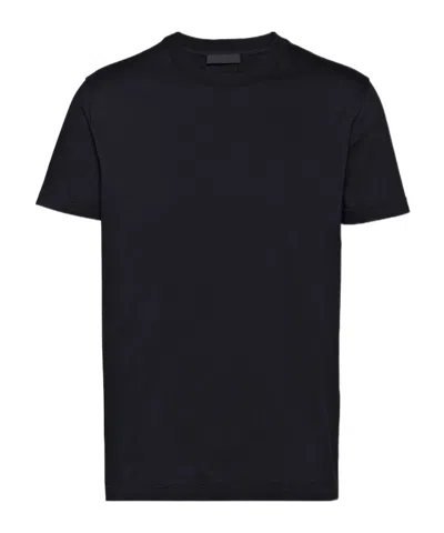 Prada Three Pack Cotton Jersey T-shirts In Black