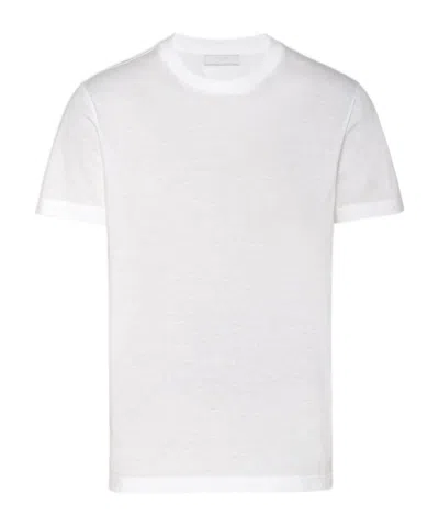 Prada Three-pack Logo-patch T-shirt In White