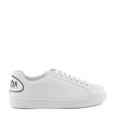 Prada Tie Casual Sports Shoes In White