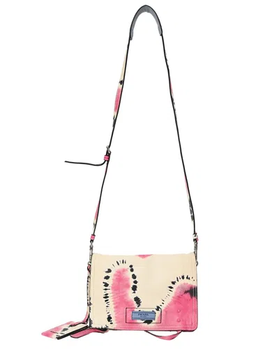 Prada Tie Dye Etiquette Shoulder Bag (authentic Pre-loved) In Neutral