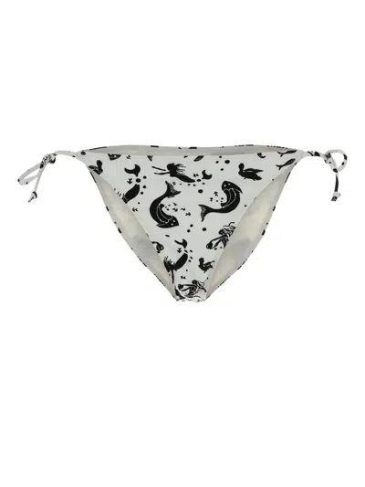 PRADA TIE-SIDE PRINTED BIKINI BOTTOM