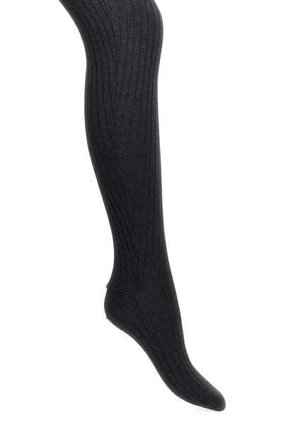 Prada Tights ' Collant' In Gray