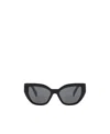 Prada Womens Black Pr A09s Butterfly-frame Acetate Sunglasses In Gray