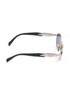 Prada Logo-engraved Oval-frame Tinted Sunglasses In Silver