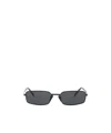 Prada Tinted Rectangle-frame Sunglasses In Black