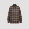 Prada Checked Wool-twill Lumberjack Jacket In Brown