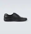 Prada Toblach Leather Penny Loafers In Black