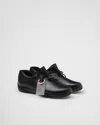 Prada Toblach Leather Sneakers In Black