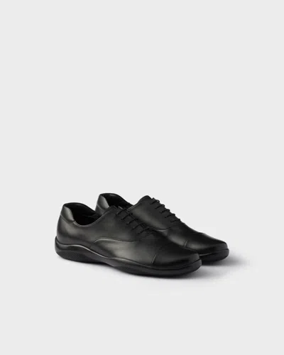 PRADA TOBLACH LACED LEATHER SHOES