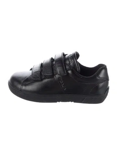 Pre-owned Prada Babies' Toddler Boys' Leather Low-top Sneakers In Black