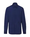 Prada Stretch-cotton Shirt In Blue