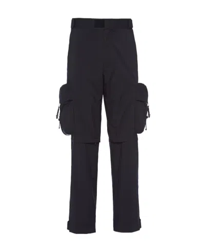 Prada Tooling Pocket Casual Pants In Black