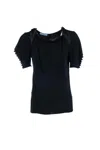 Prada Puffy-sleeve Cady Crepe Top