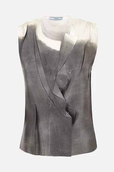 Prada Top In Gray
