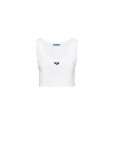 PRADA JERSEY CROPPED TOP