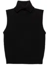 Prada Rollkragenweste Aus Kaschmir In Black