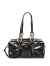 Prada Leather Handbag With Double Handles And Front Pocket