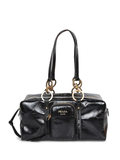 Prada Top Case Bags In Black