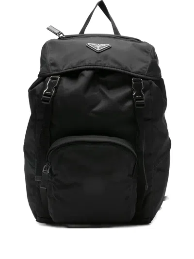 Pre-owned Prada Top-handle Backpack In Black