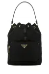 Prada Borsa A Secchiello Re-edition 1978 In Re-nylon Nero Donna In Black