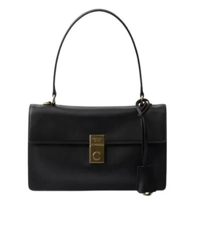 Prada Sound Medium Soft Leather Top-handle Bag In F0362 Pistacchio
