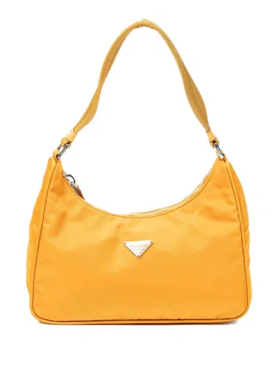 Pre-owned Prada Top-handle Shoulder Bag In Orange