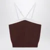 Prada Wool And Cashmere Knitted Cropped Top In Multi