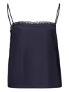 Prada Top Mit Spitzendetails In Blue