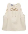 Prada Top With Bow In Natural Color