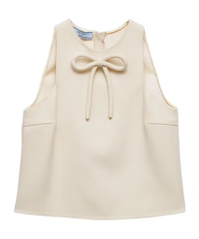 Prada Top With Bow In White