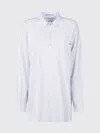 Prada Chevron Cotton Oversized Shirt In Blue