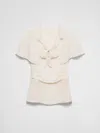 Prada Silk Marocain Blouse In White