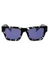 Prada Tortoise Black Crystal Acetate Sunglasses In Black