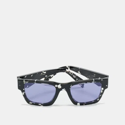 Pre-owned Prada Tortoise Black/purple Spr A06 Symbole Square Sunglasses