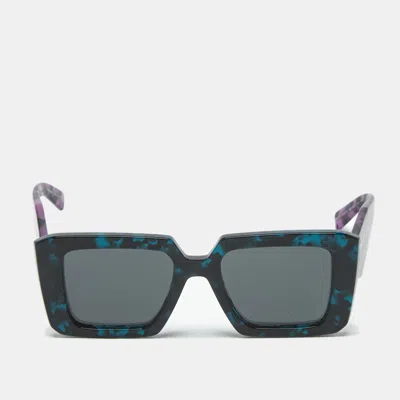 Pre-owned Prada Tortoise Blue/purple Spr 23y Frame Square Sunglasses