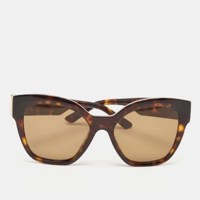 Pre-owned Prada Tortoise Brown Gradient Spr 17z Butterfly Sunglasses