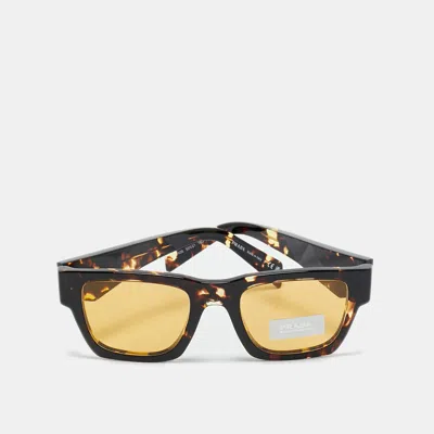 Pre-owned Prada Tortoise Brown Spr A06 Square Sunglasses