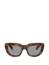 Prada 0pr D07s Oversized Rectangular Frame Tortoiseshell Sunglasses In Brown