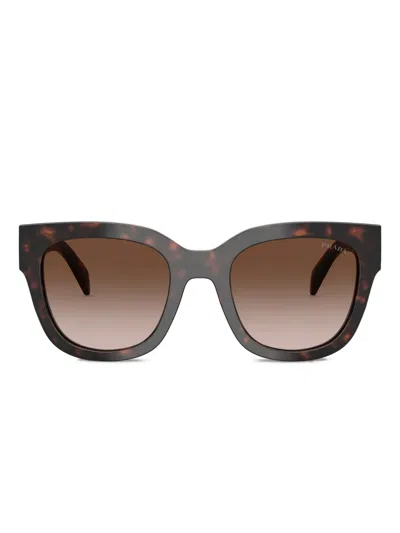 Prada Tortoiseshell Butterfly-frame Sunglasses In Brown