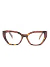 Prada Tortoiseshell Cat-eye Glasses In Pink